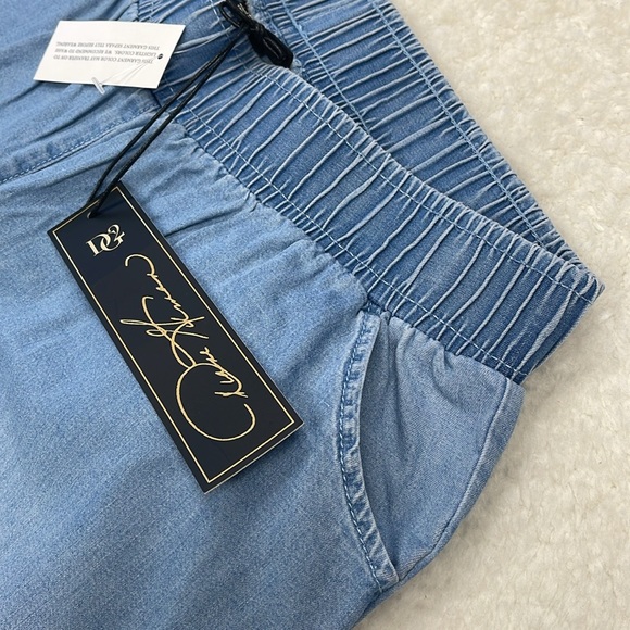 DG2 Diane Gilman SoftCell Denim Wide-Leg Pant - Picture 6 of 8